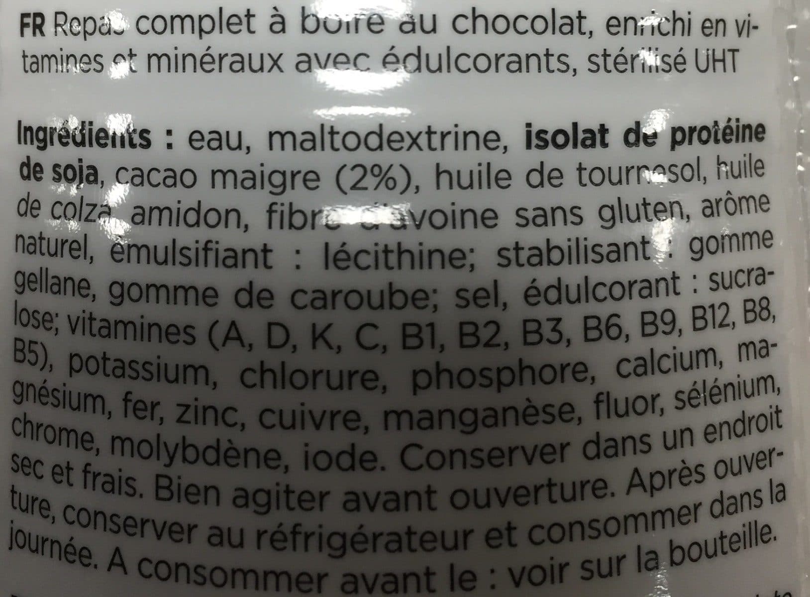 Open Food Facts Repas complet a boire packshot