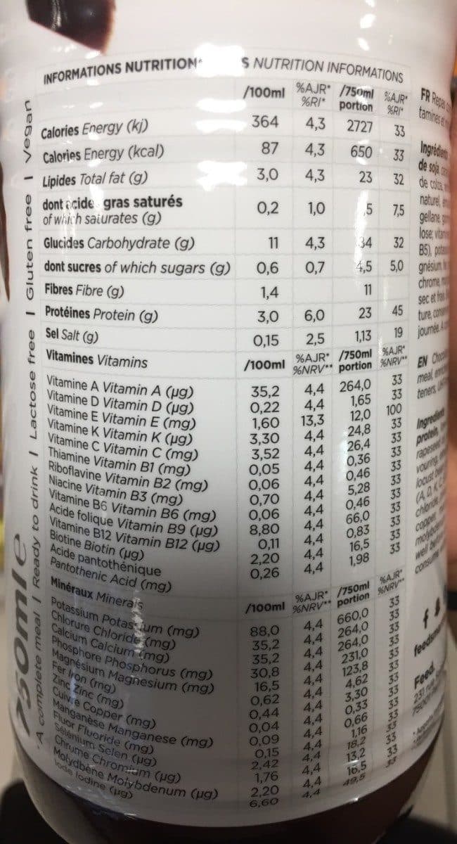 Open Food Facts Repas complet a boire packshot