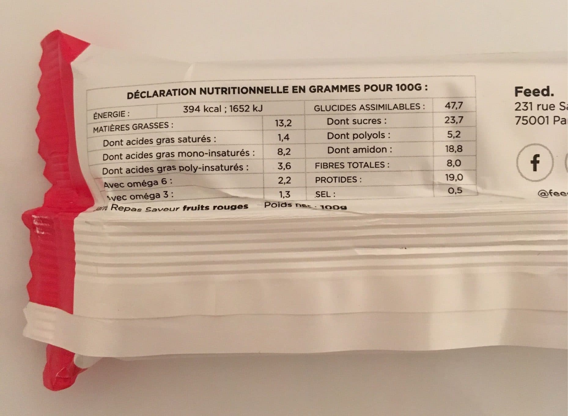 Feed Bar repas saveur Fruits rouges packshot