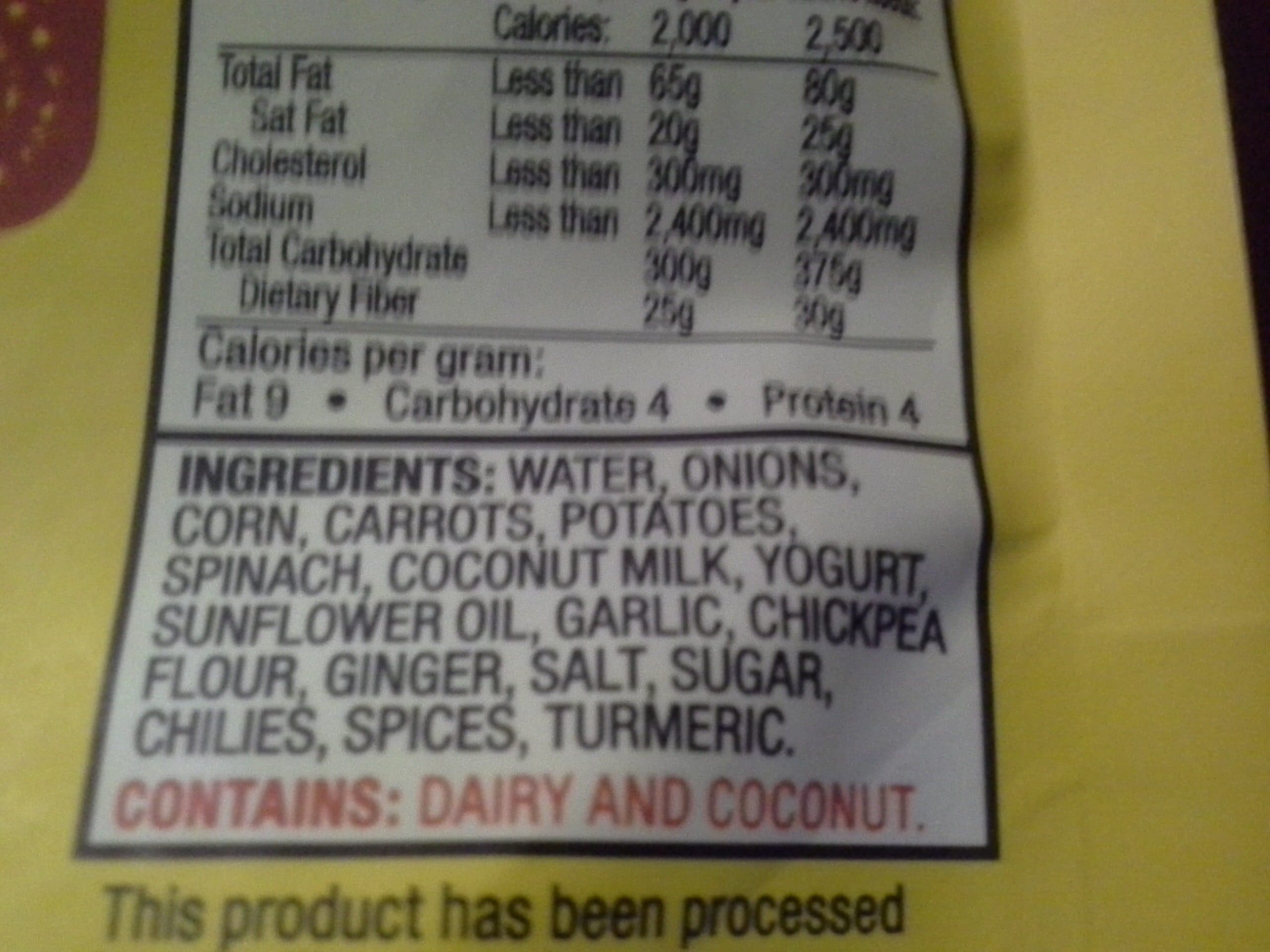 Tasty Bite Vegetable Korma packshot