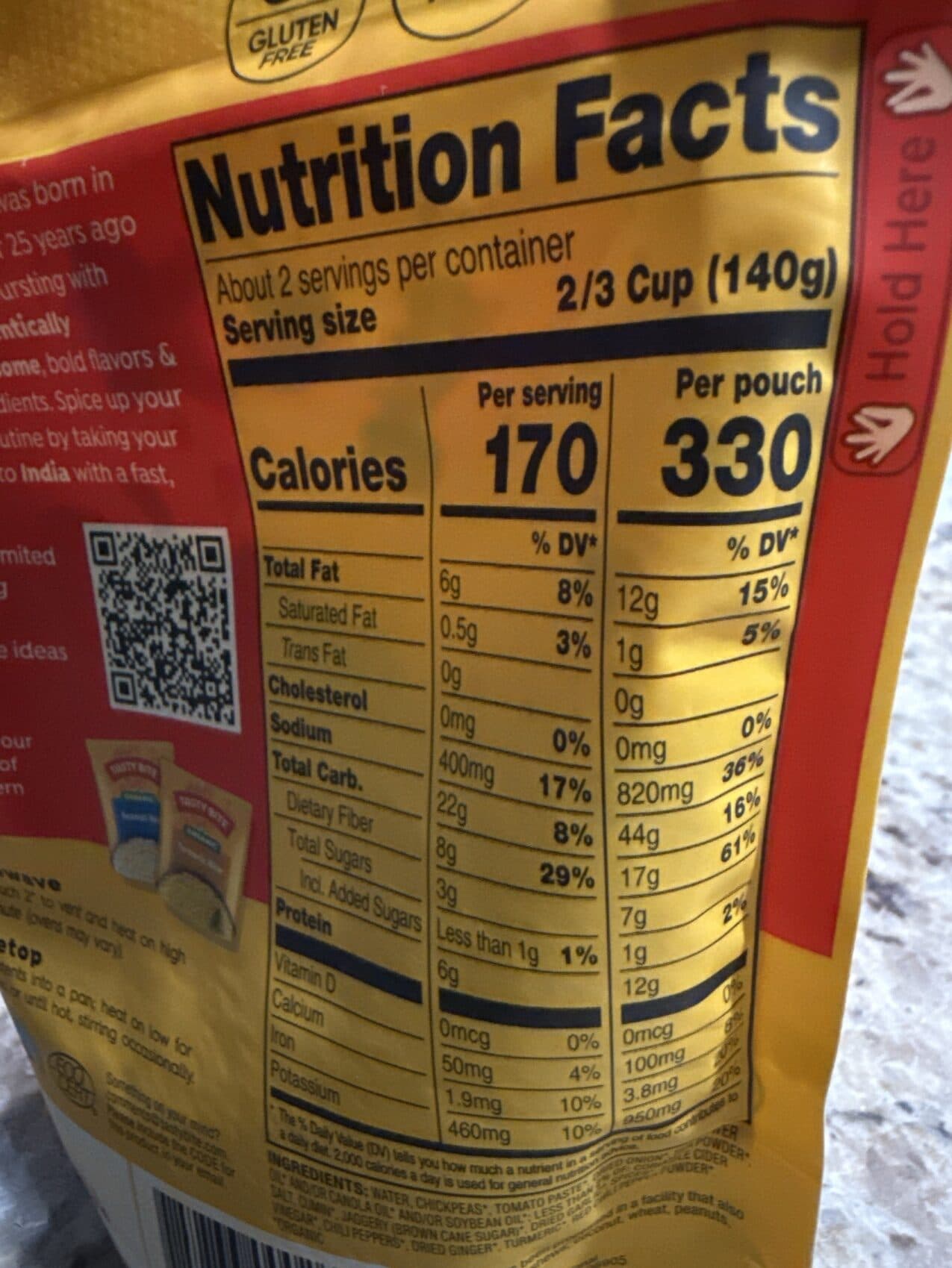 Tasty Bite Organic Channa Masala packshot