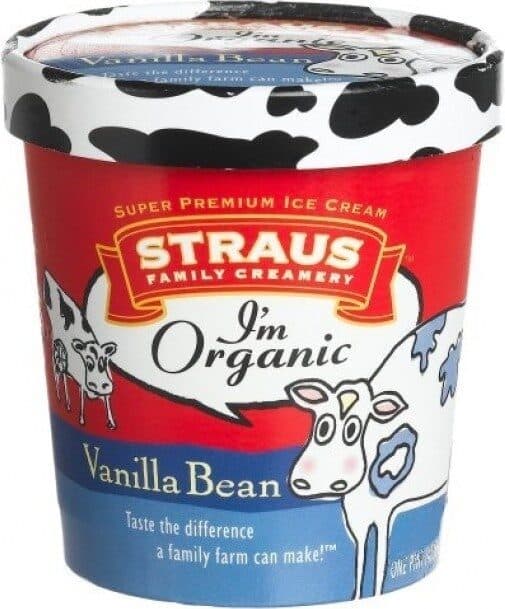 Straus Family Creamery Organic Vanilla Bean Ice Cream packshot