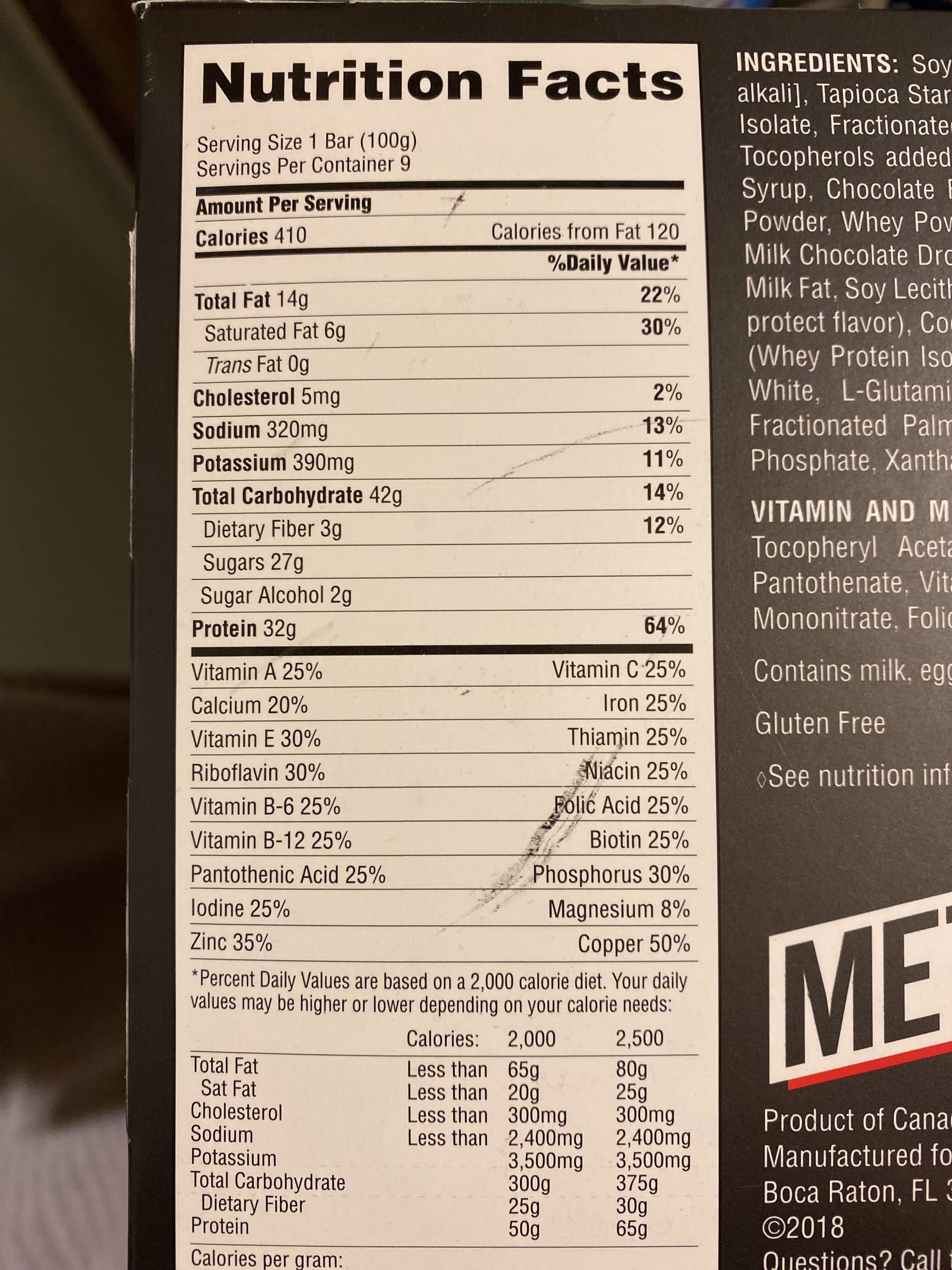 Met Rx Big cookie crunch bars packshot