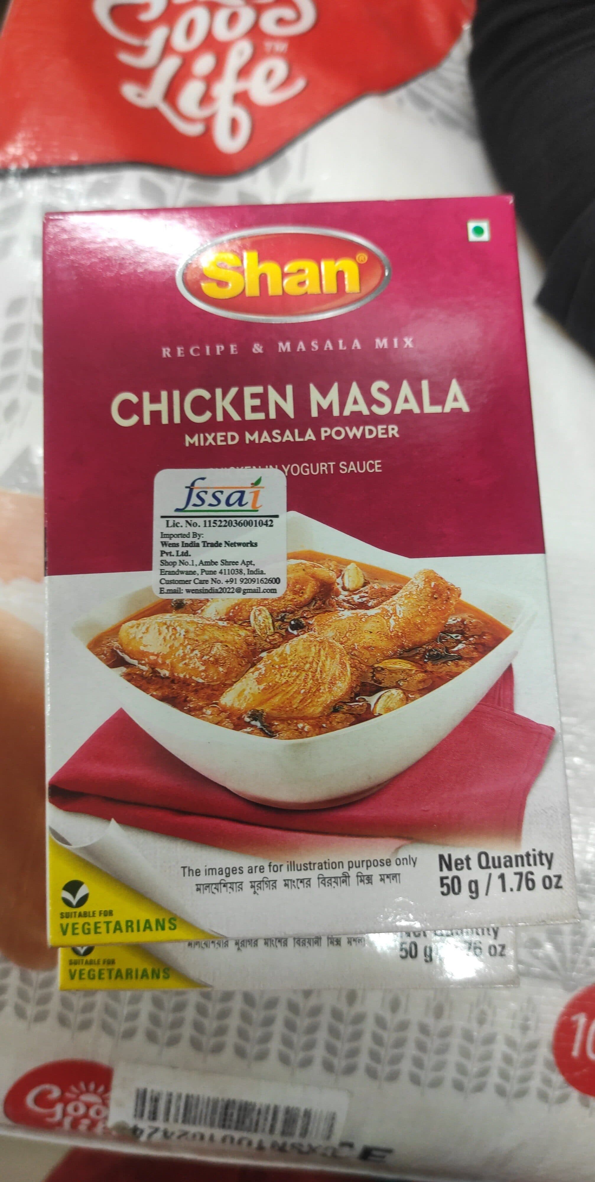 Shan Foods (Private) Ltd. Chicken masala 50g packshot