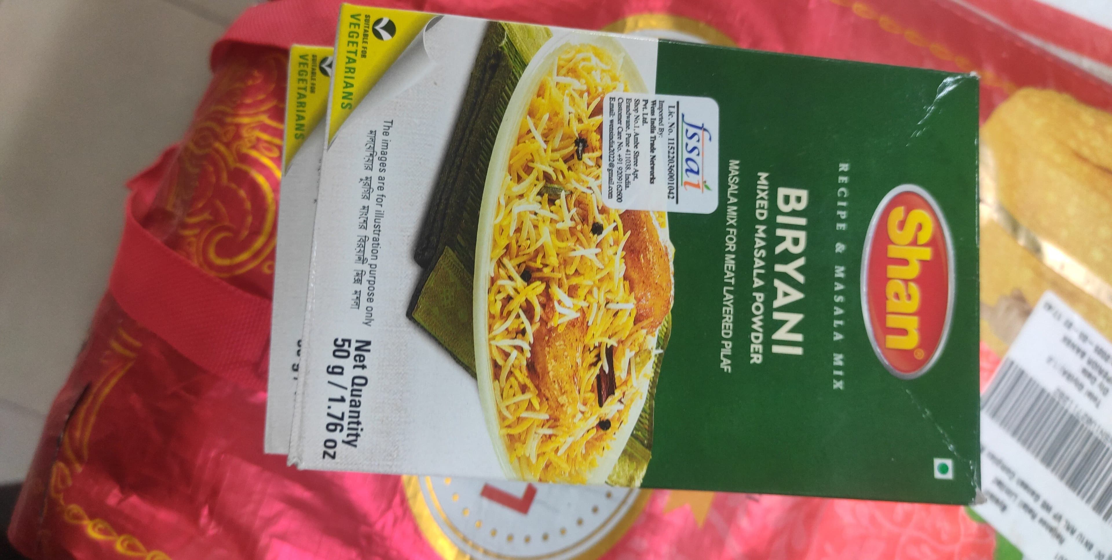 Shan Foods (Private) Ltd. Shan biryani mixed masala packshot