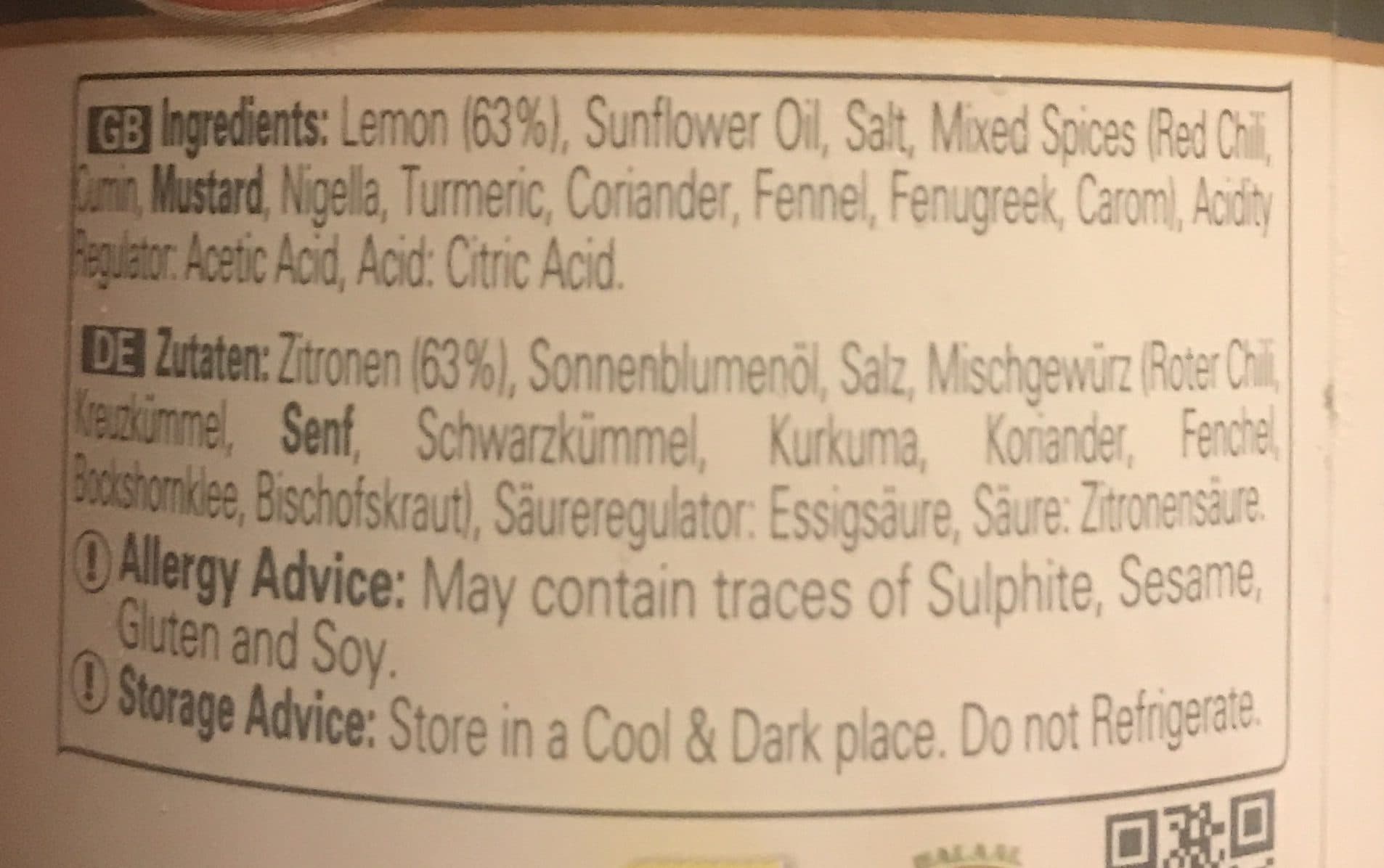 Shan Shan Lemon Pickle packshot