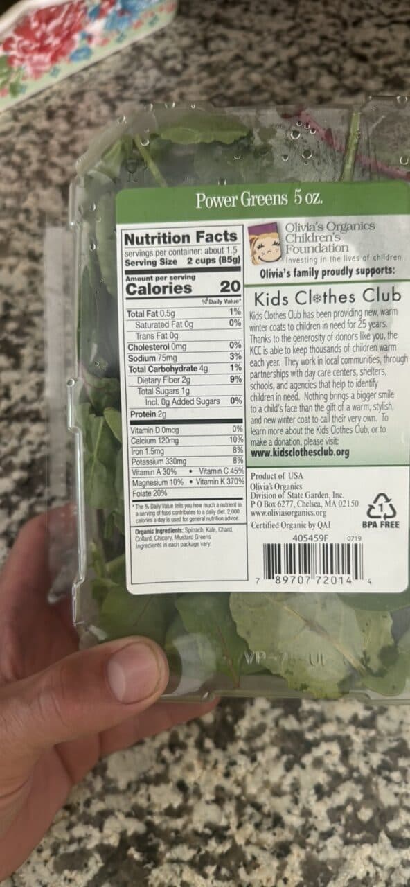 Olivia's Organics Power Greens packshot