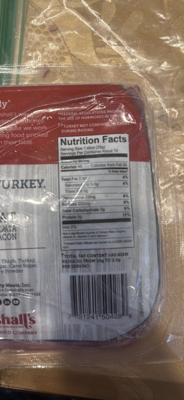 Godshall's Uncured Turkey Bacon packshot