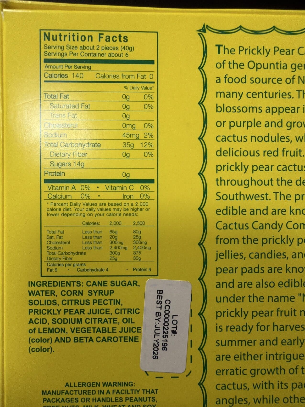 Cactus Candy Co. Cactus Candy Company packshot