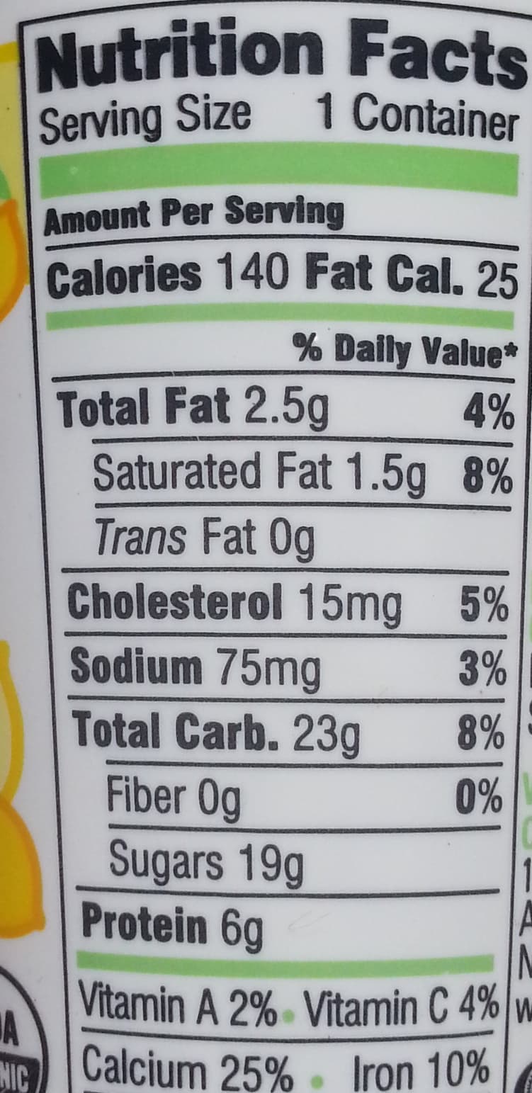 Wallaby Wallaby organic, organic lowfat yogurt, lemon packshot
