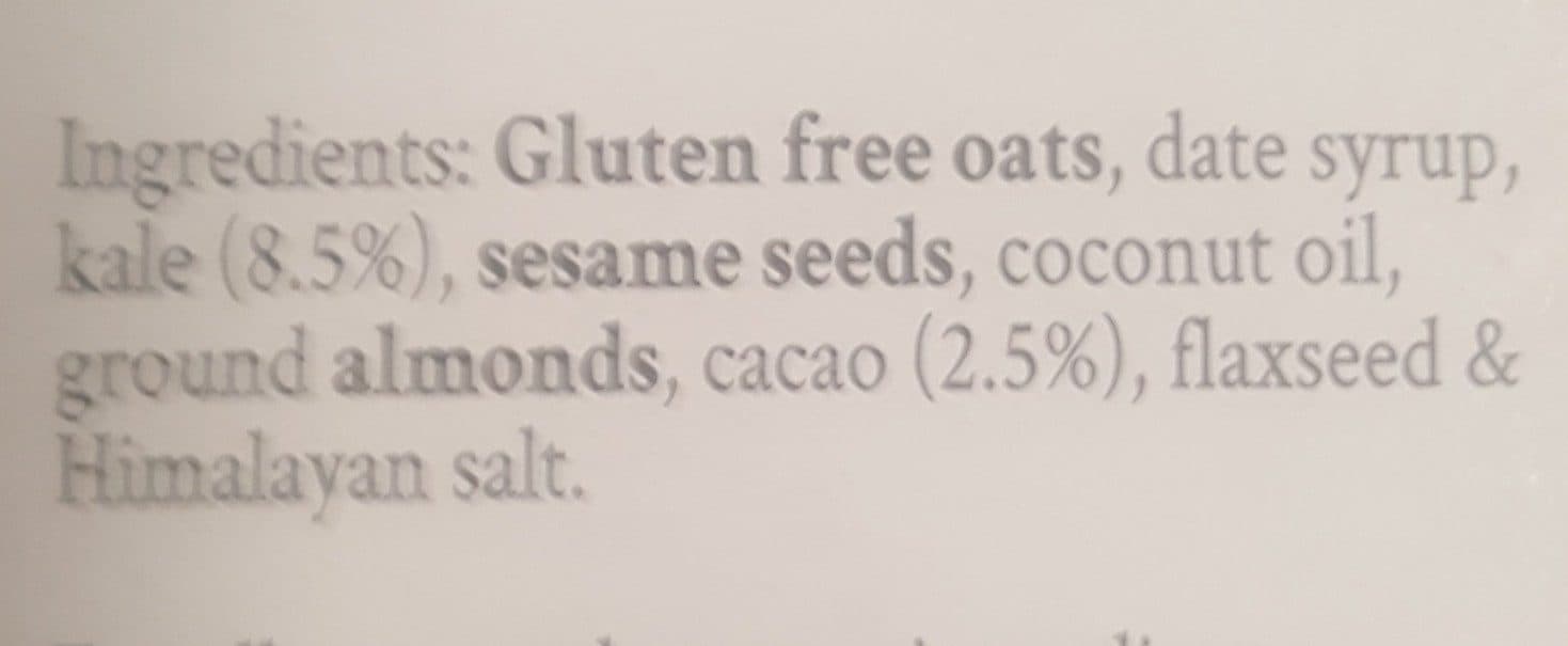 Open Food Facts Raw kale & Cacao muesli packshot