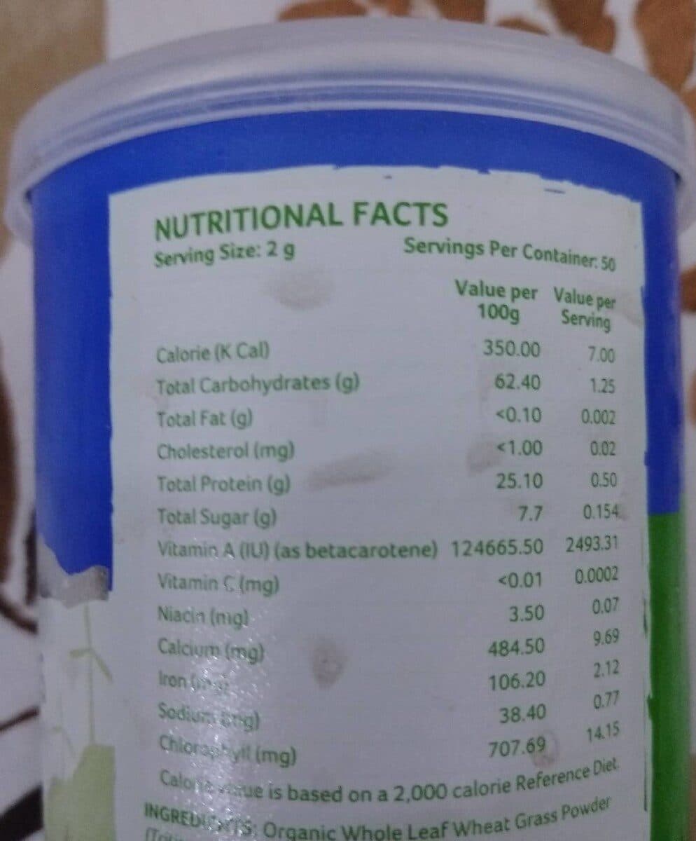 Organic India Organic Wheat Grass Whole Leaf Powder packshot