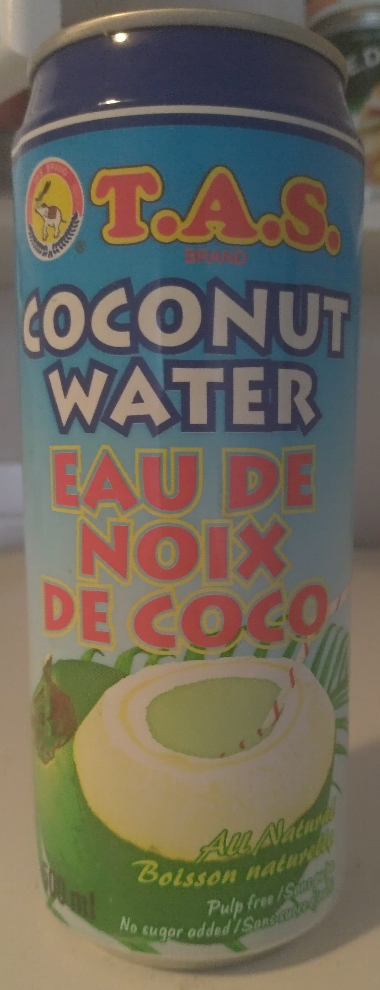 T.A.S. Coconut Water packshot