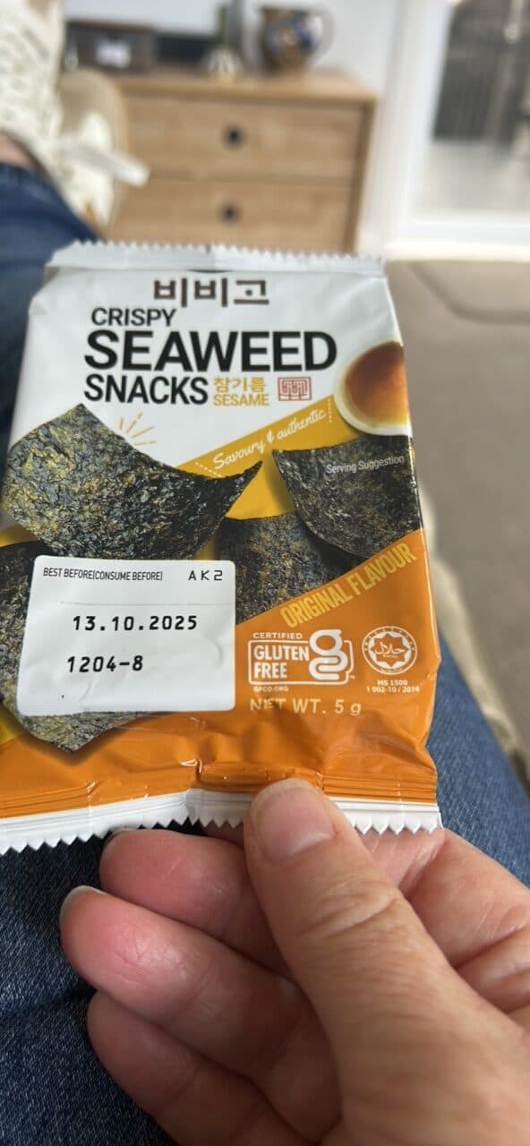 bibigo CRISPY SEAWEED SNACKS SESAME packshot