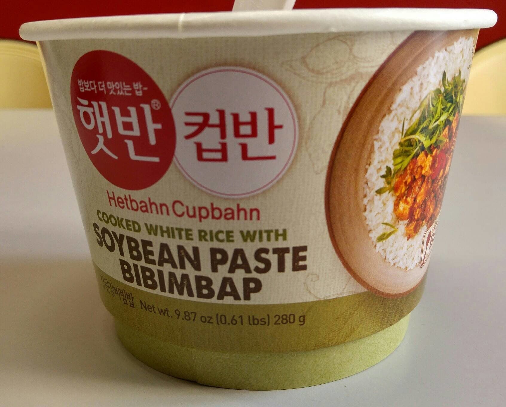 Hetbahn Cupbahn CJ Cooked Rice With Soybean Paste Bibimbap packshot