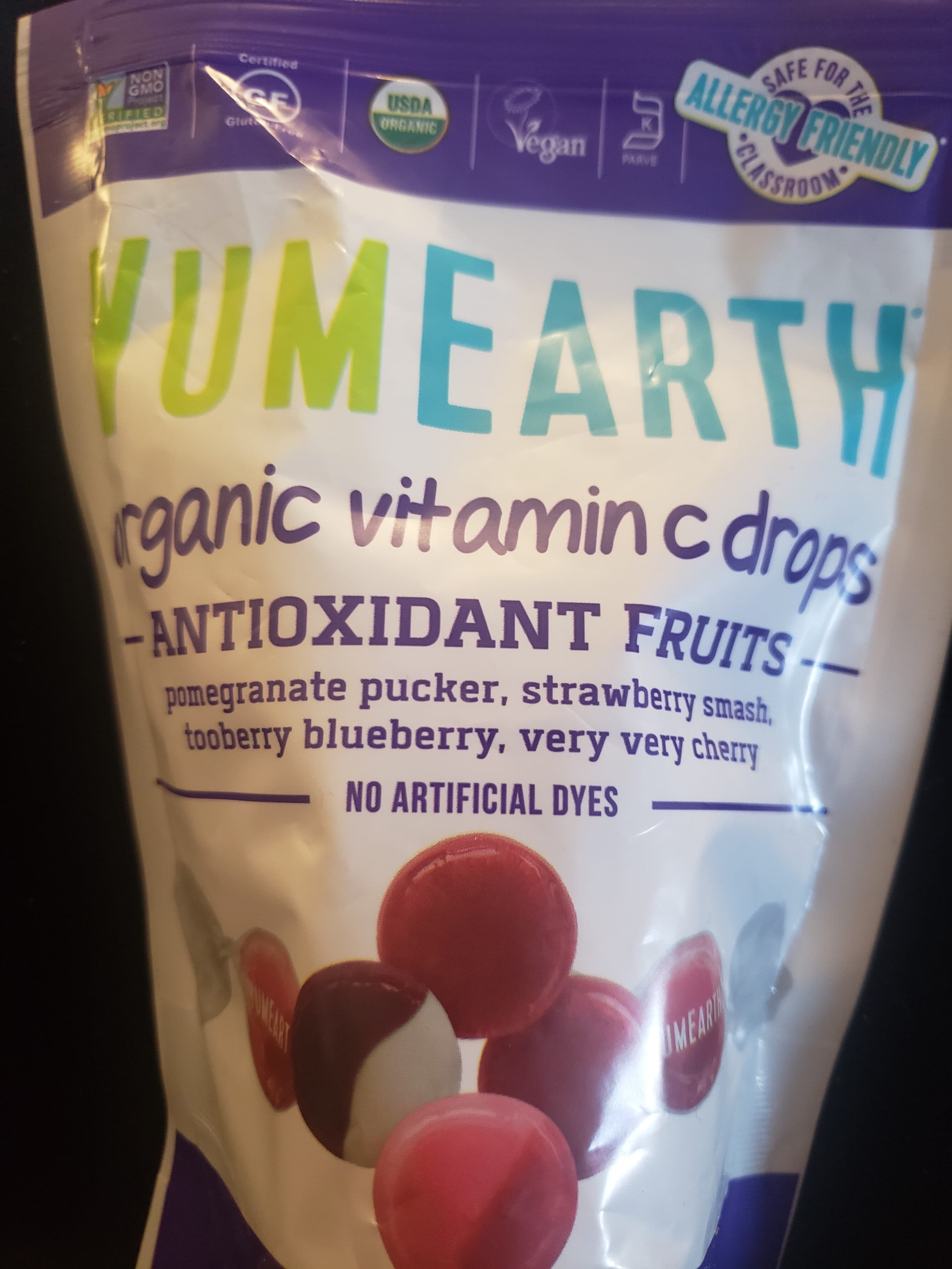 USDA Organic Organic Anti-OxiFruits Vitamin C Drops Pom, Strawby, Bluby, Cherry packshot