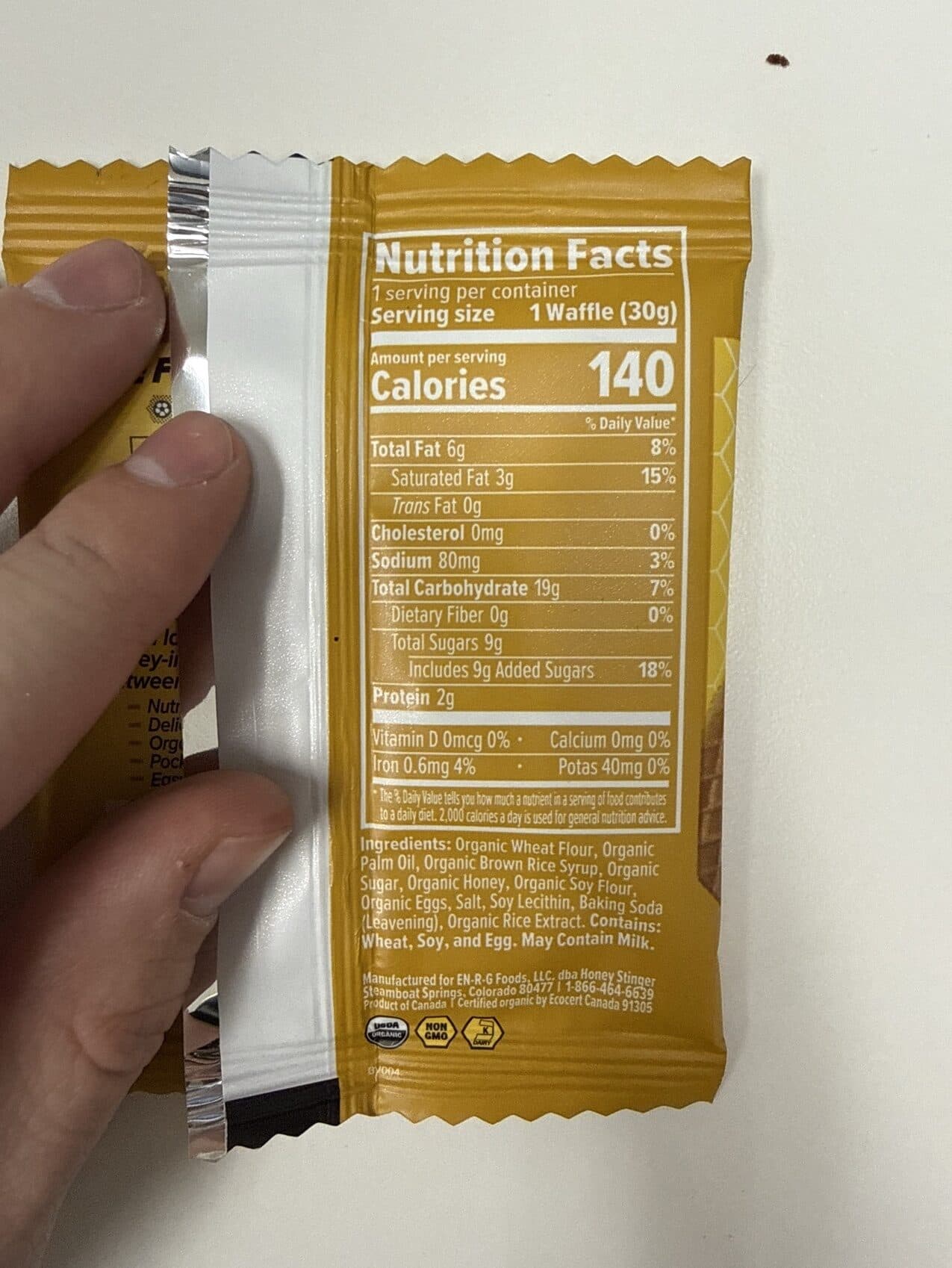 Honey Stinger Energy Waffle packshot