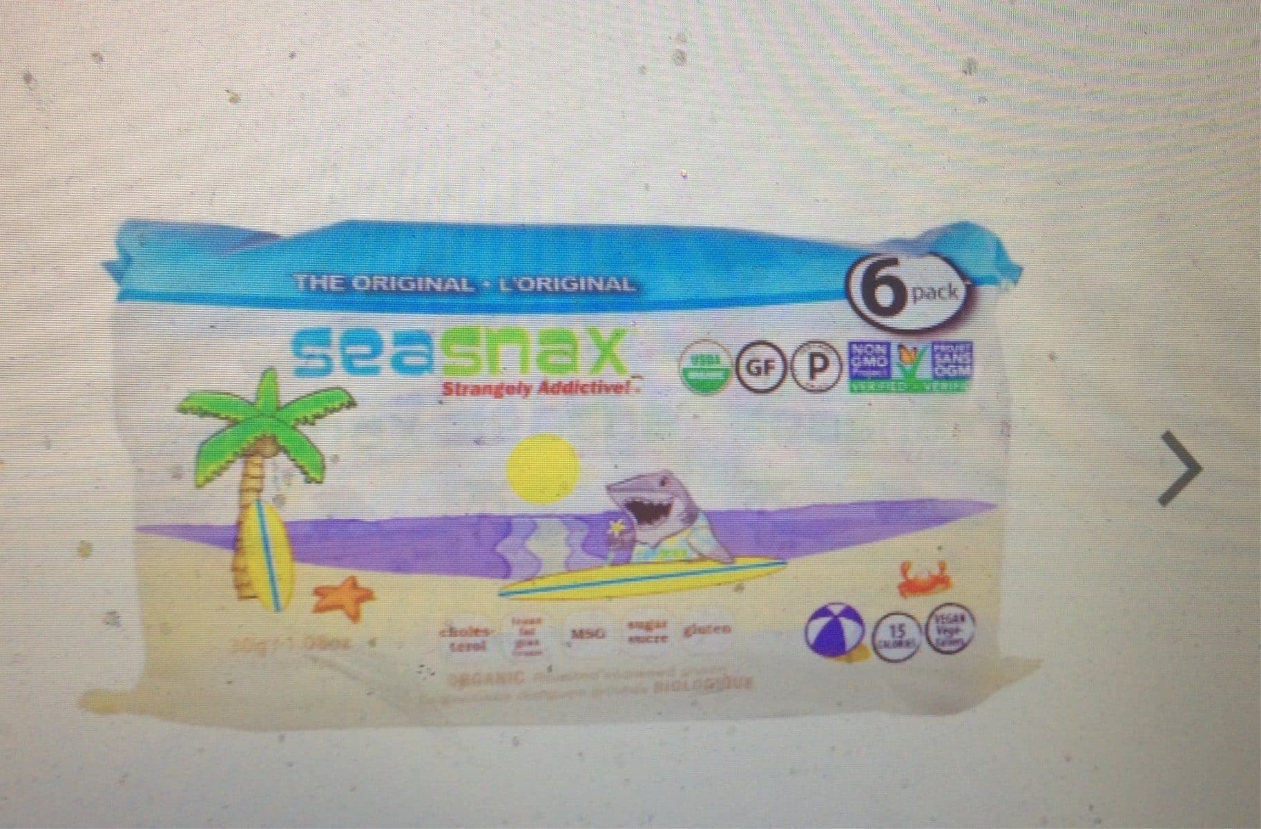 SeaSnax The Original Organic Premium Roasted Seaweed Snack packshot