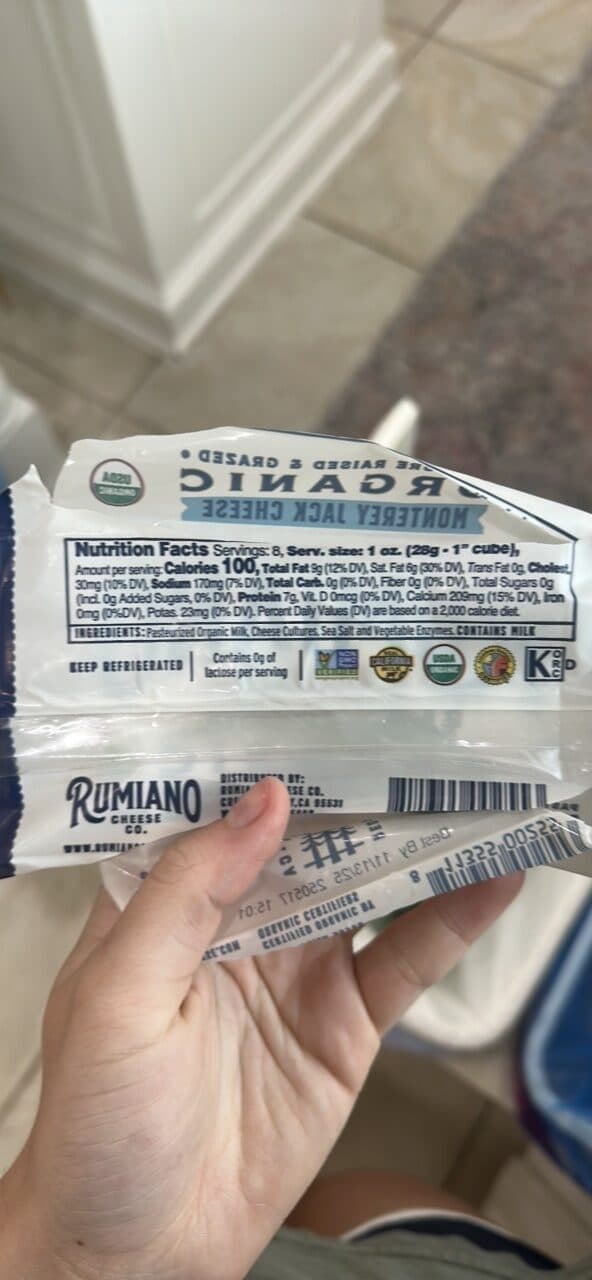 Rumiano Monterey Jack Cheese packshot