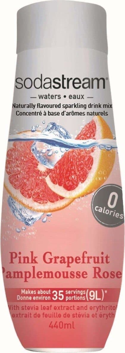 Sodastream Pink grapefruit zero calorie syrup packshot