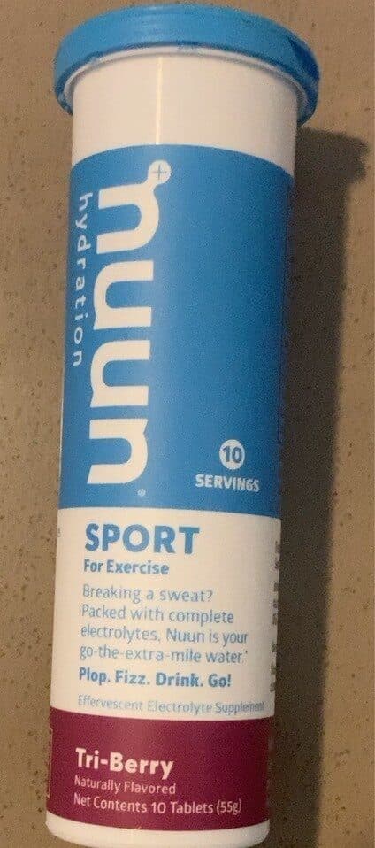 nuun SPORT HYDRATION TRI-BERRY FLAVORED EFFERVESCENT ELECTROLYTE DRINK TABLETS packshot