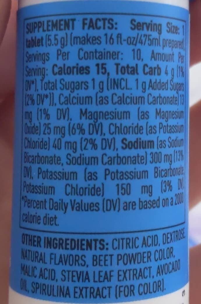 nuun SPORT HYDRATION TRI-BERRY FLAVORED EFFERVESCENT ELECTROLYTE DRINK TABLETS packshot