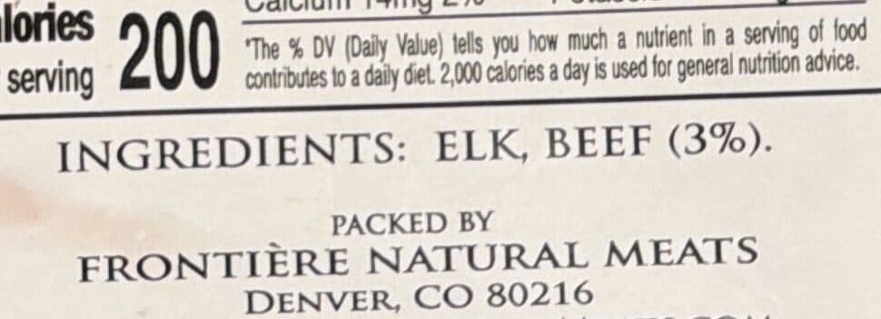 Frontiere Ground Elk with Beef added packshot