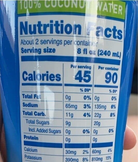 Zico Natural coconut water packshot