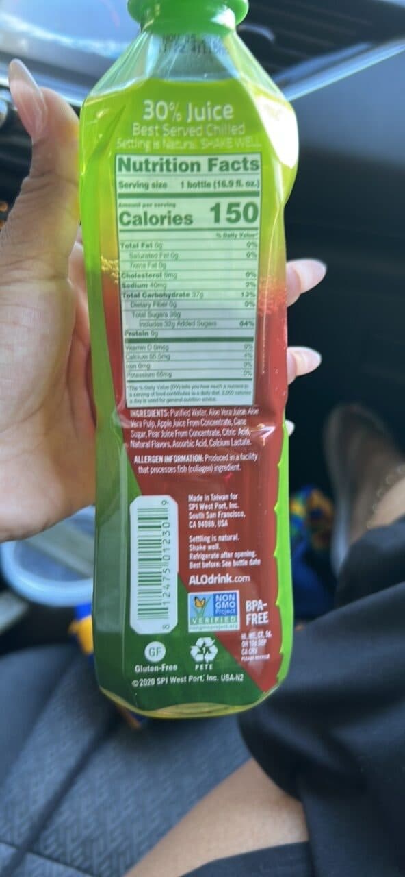 alo Aloe Vera Juice Drink Blend of 3 Juices packshot