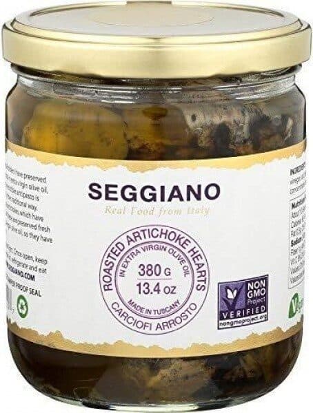 Seggiano roasted artichoke hearts packshot