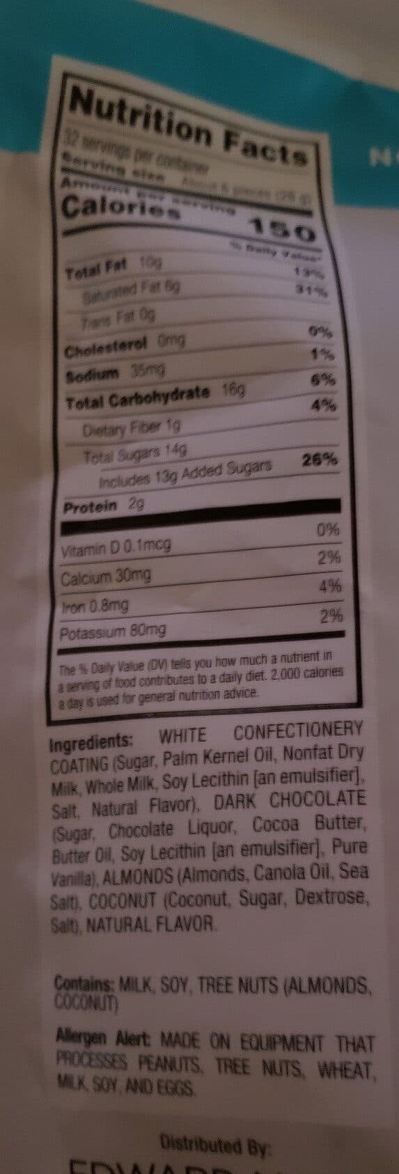 Edward Marc Chocolatier Coconut Almonds packshot
