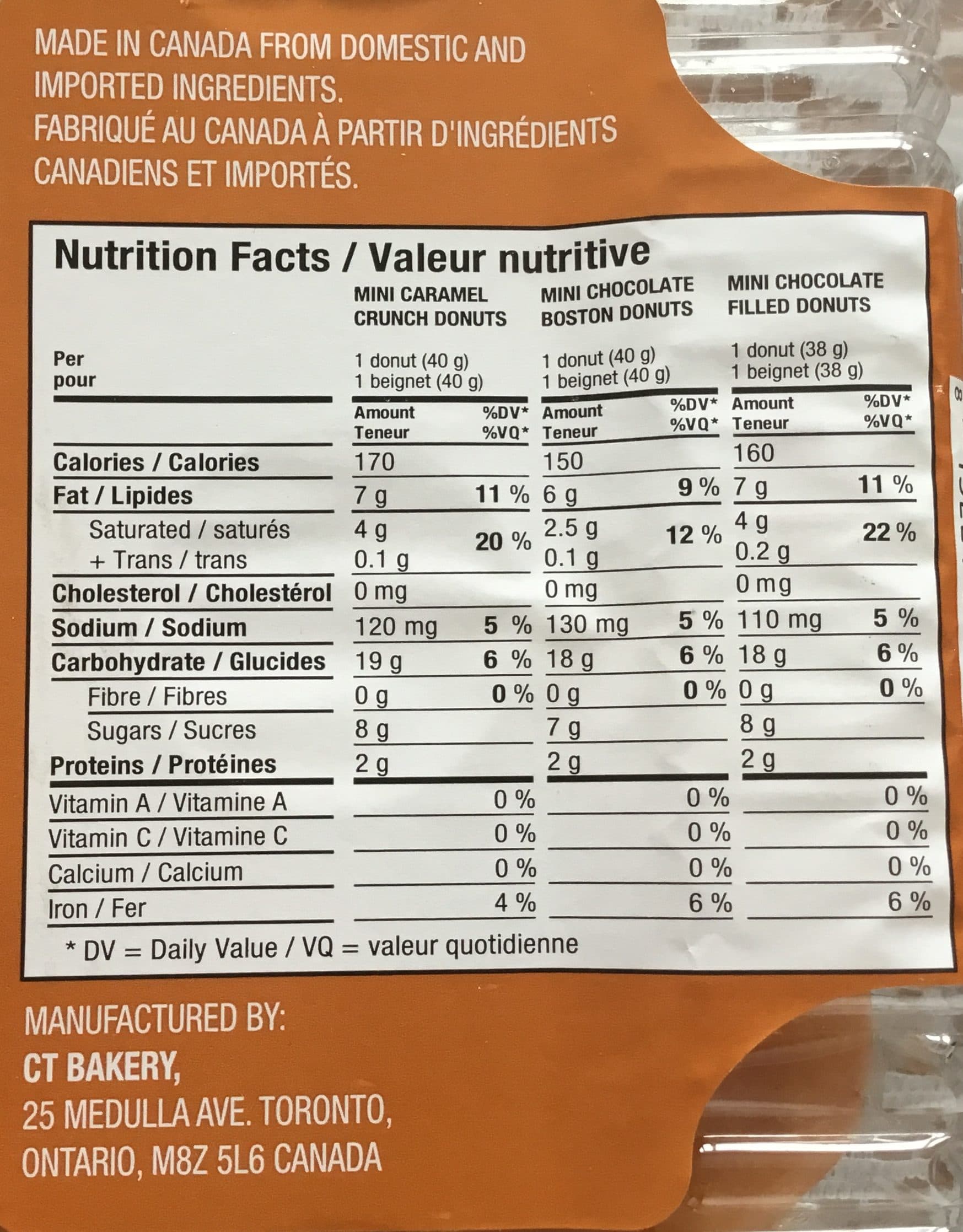 CT BAKERY Mini beignes remplis (variés) packshot