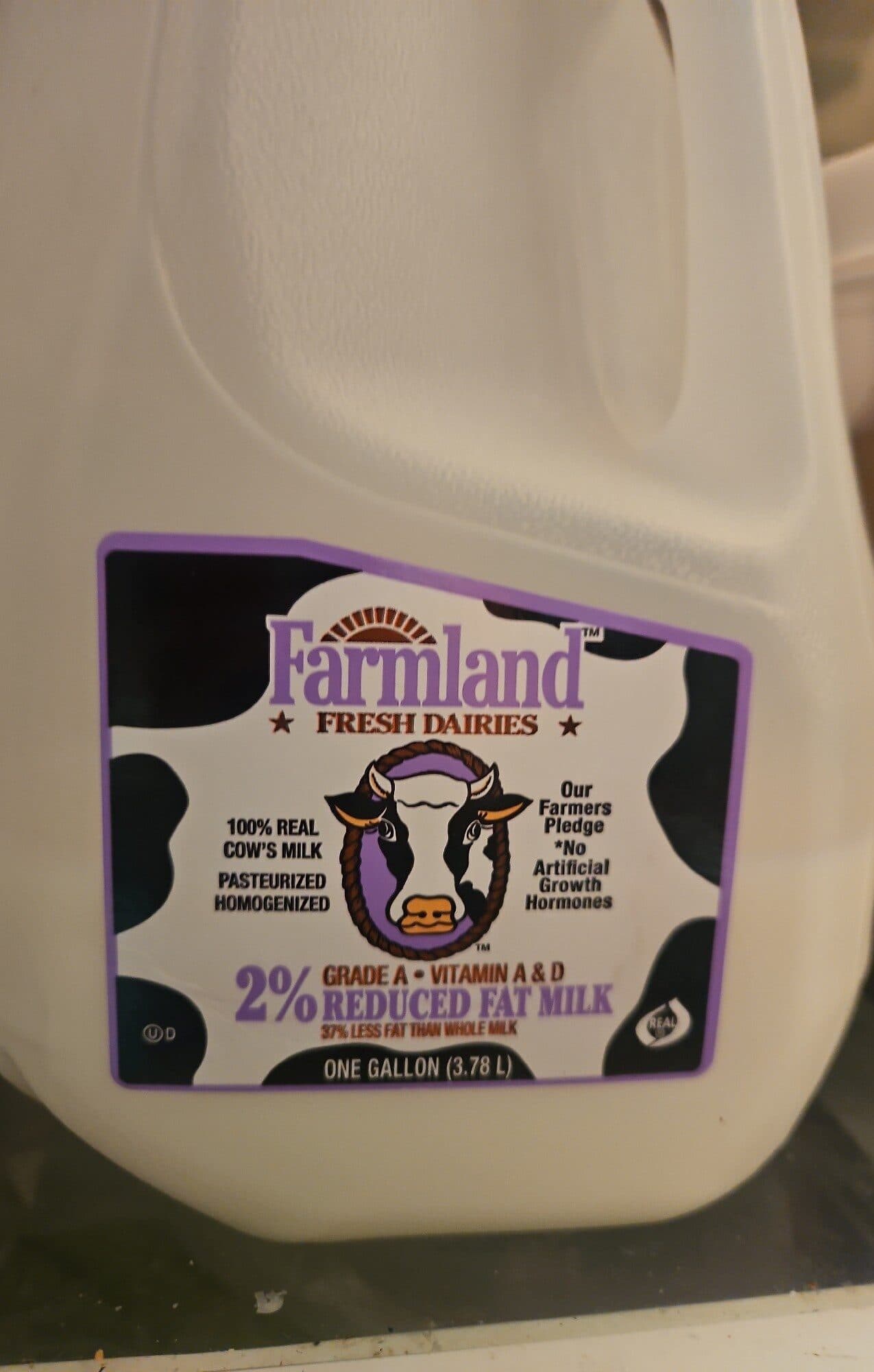 Farmland 2% Reduced Fat Milk packshot