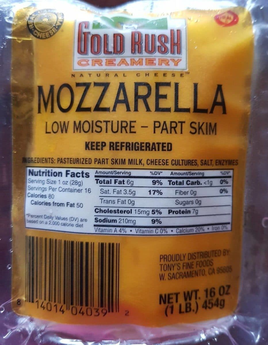 Open Food Facts Mozzarella - Low Moisture - Part skim packshot