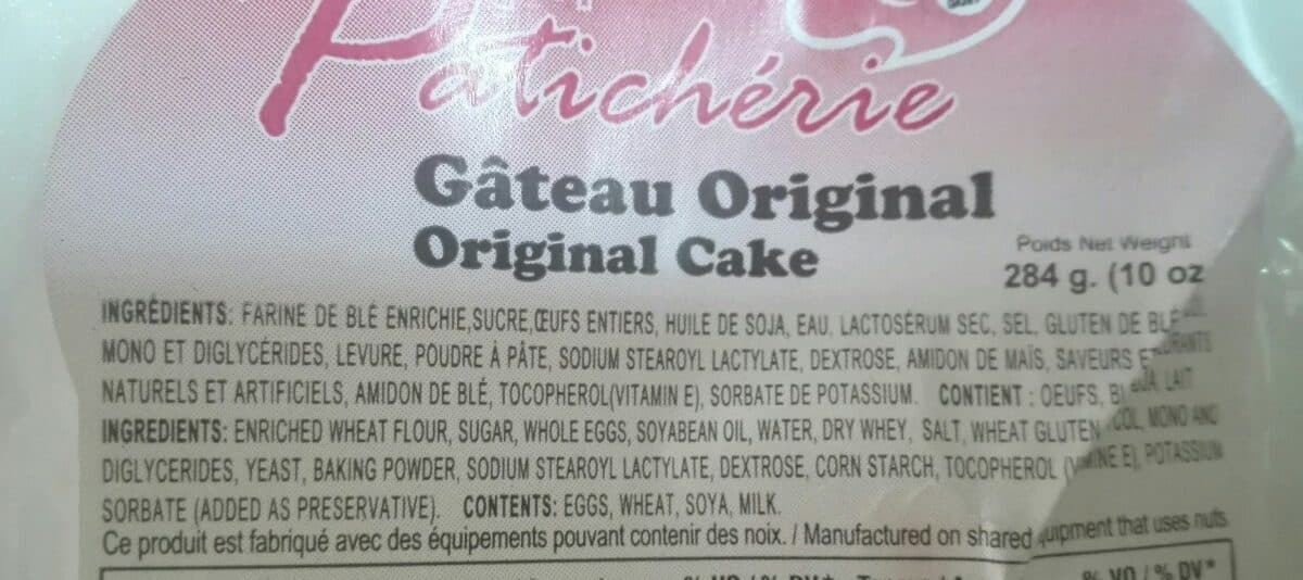 Open Food Facts Gâteau original packshot