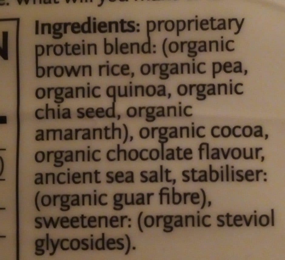 Open Food Facts Protéine Classic Plus Au Chocolat Bio - 500 G - Sunwarrior packshot