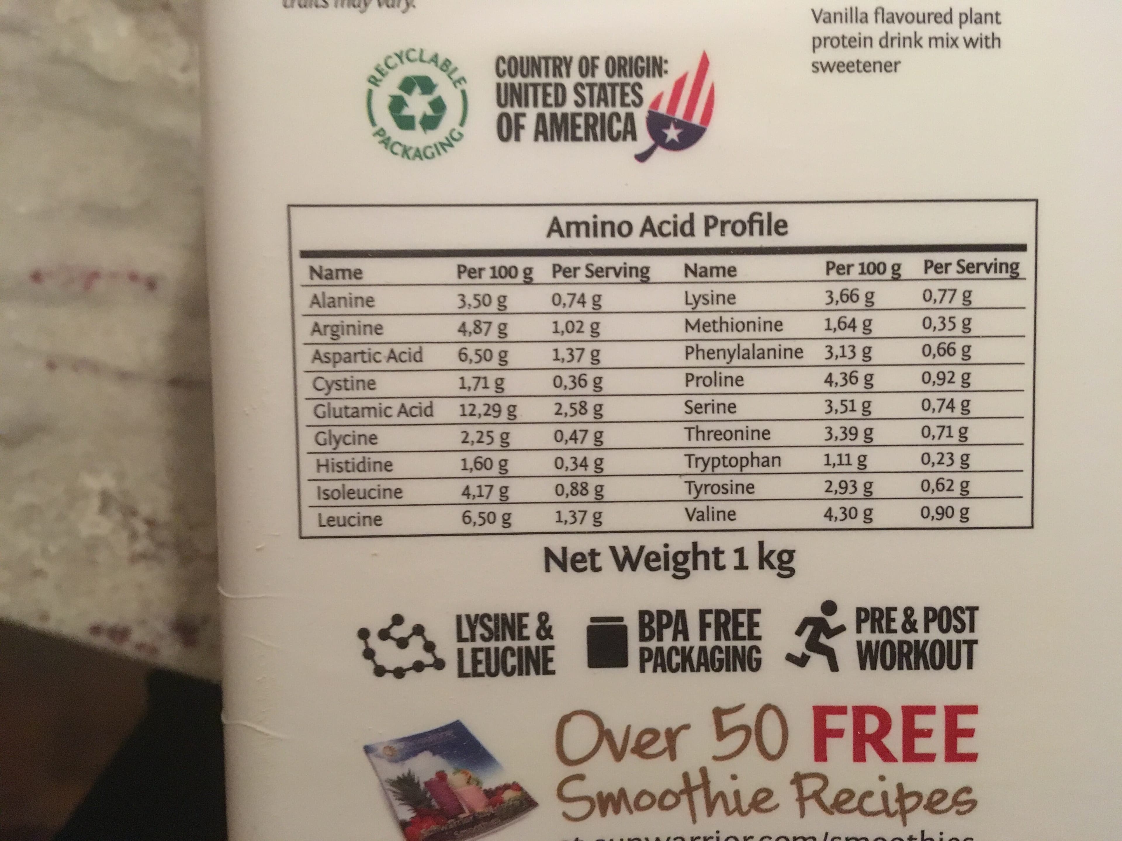 Sunwarrior Protéine Classique De Riz à La Vanille Bio - 1 KG - Sunwarrior packshot