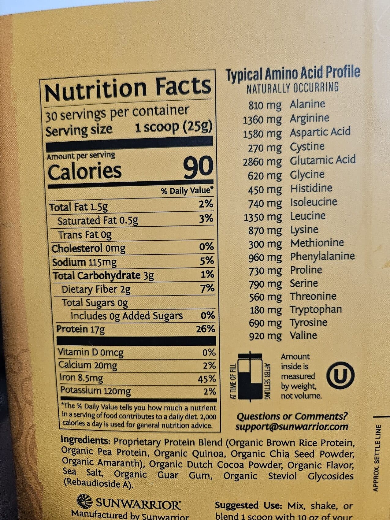 sunwarrior Classic Plus Organic packshot