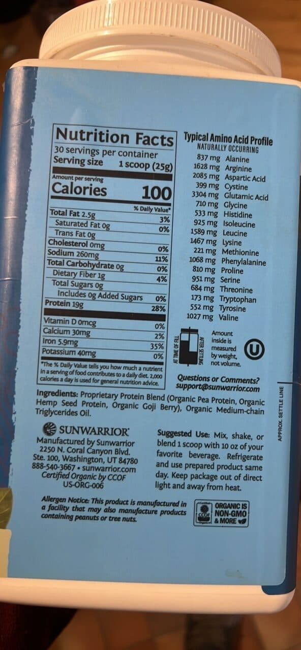Sunwarrior Warrior Blend Natural packshot