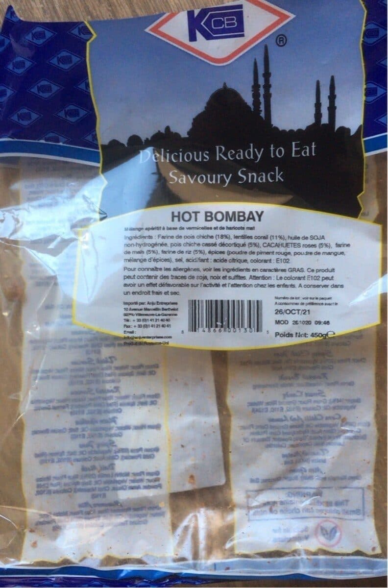 Open Food Facts KCB Hot Bombay Mix (450G) packshot