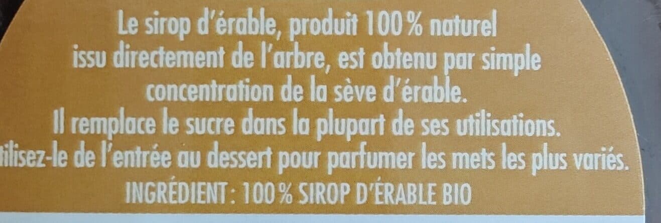 Asève Sirop d'érable bio packshot