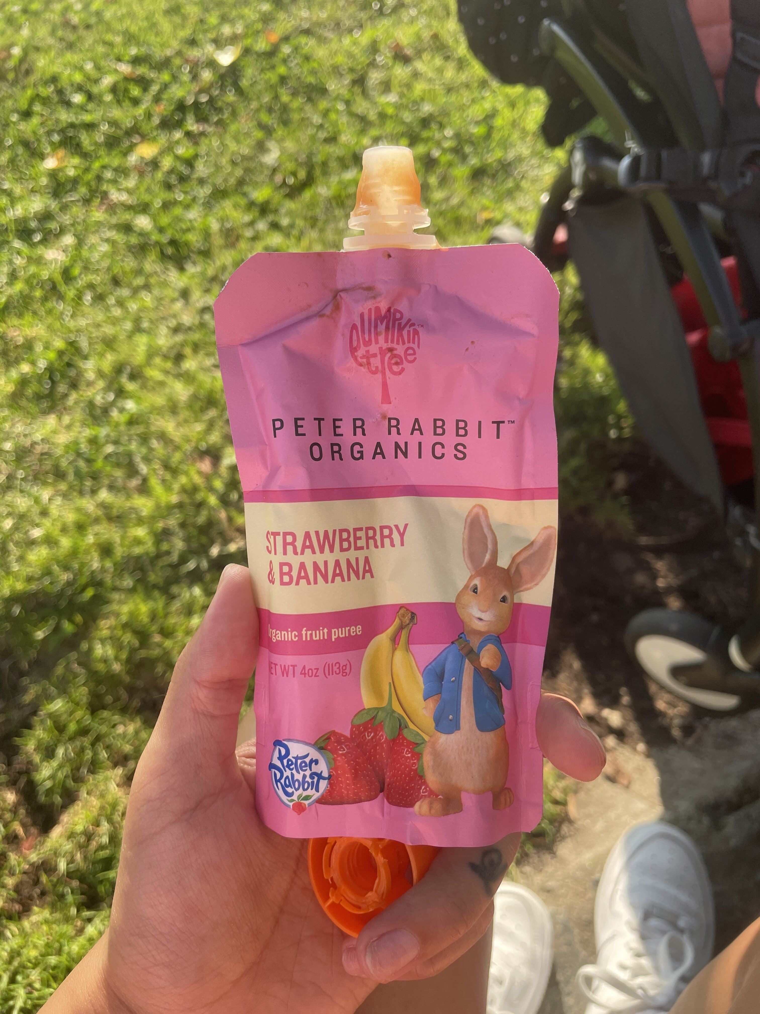 Pumpkin Tree Organic Peter Rabbit Strawberry & Banana Fruit Puree packshot
