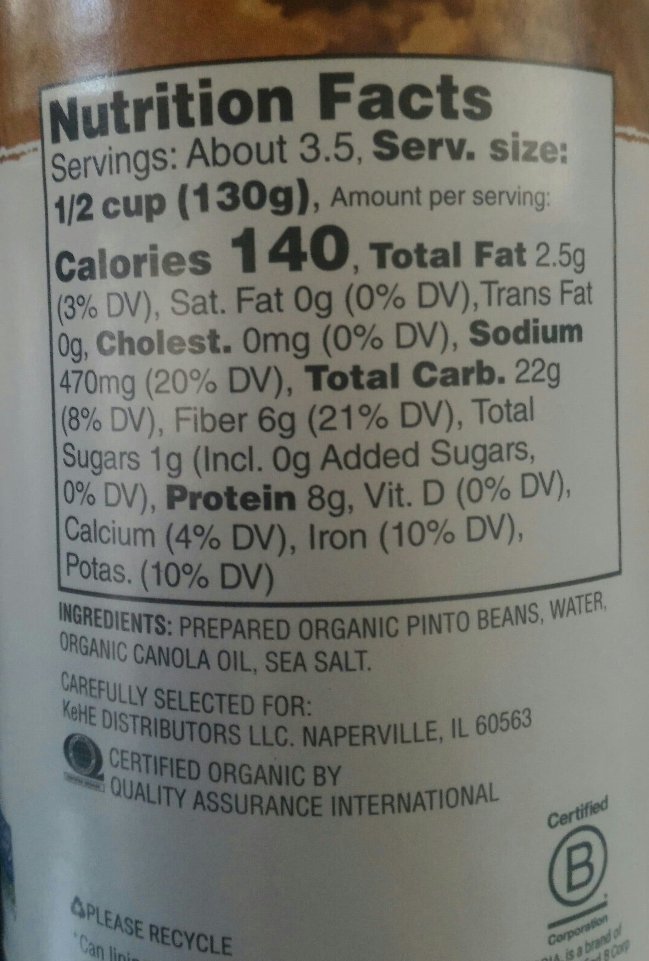Cadia Organic Refried Vegetarian Beans packshot