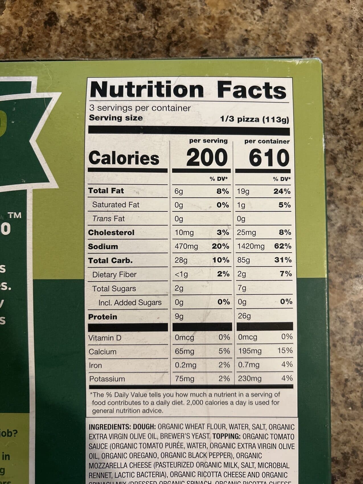 Cadia Cadia, organic wood-fired italian pizza, spinach & tomato packshot