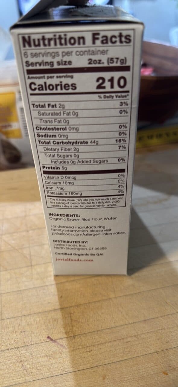 jovial organic brown rice pasta gluten free penne packshot