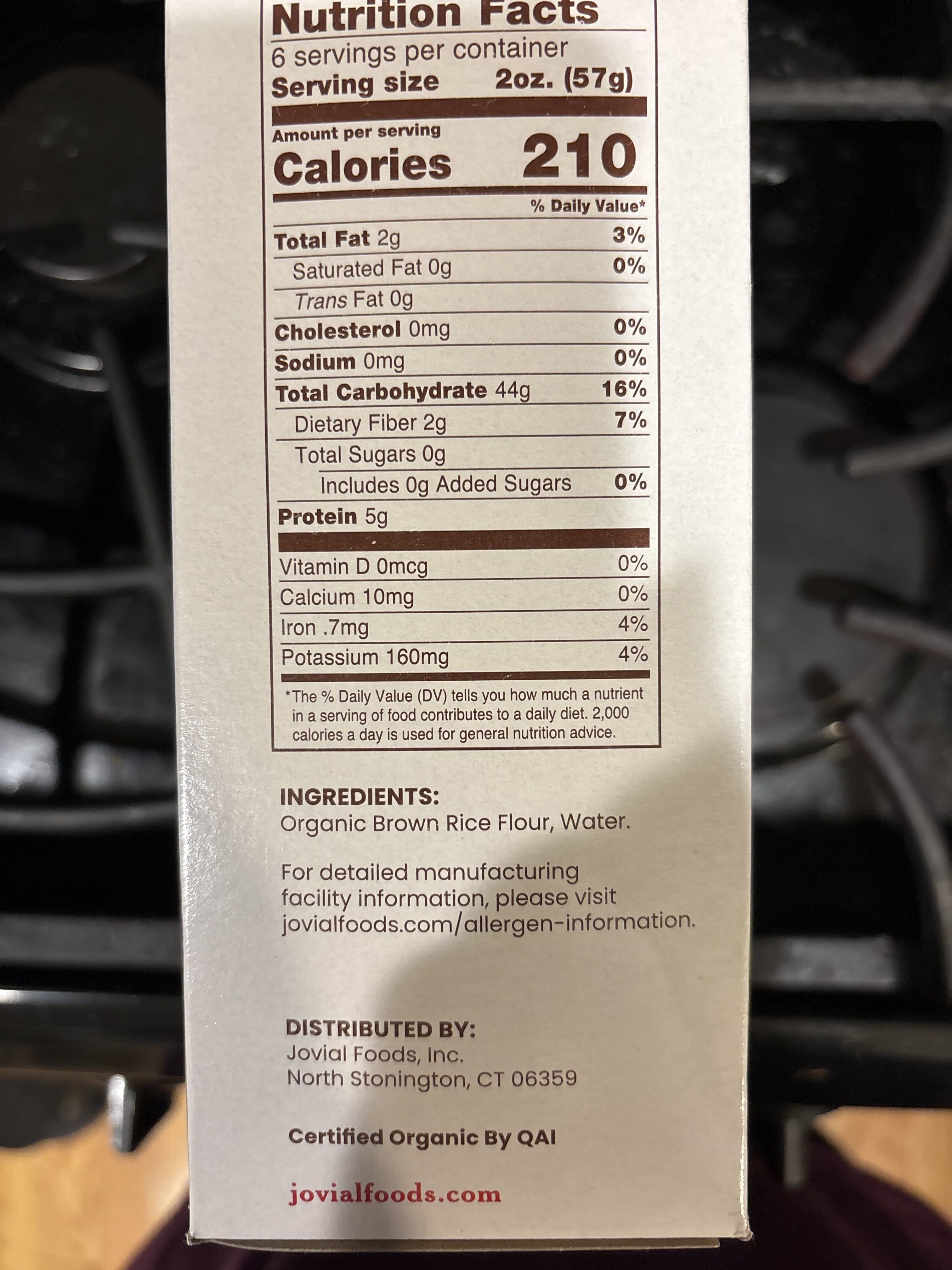 jovial gluten free farfalle packshot