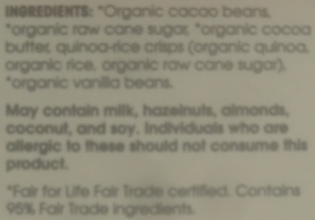 Alter Eco 60% Cacao Quinoa Crunch Organic Dark Chocolate packshot