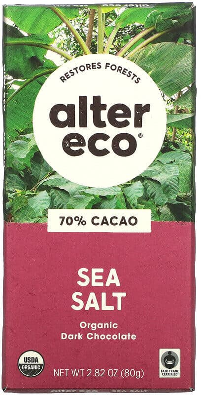 alter eco SEA SALT Organic Dark Chocolate packshot