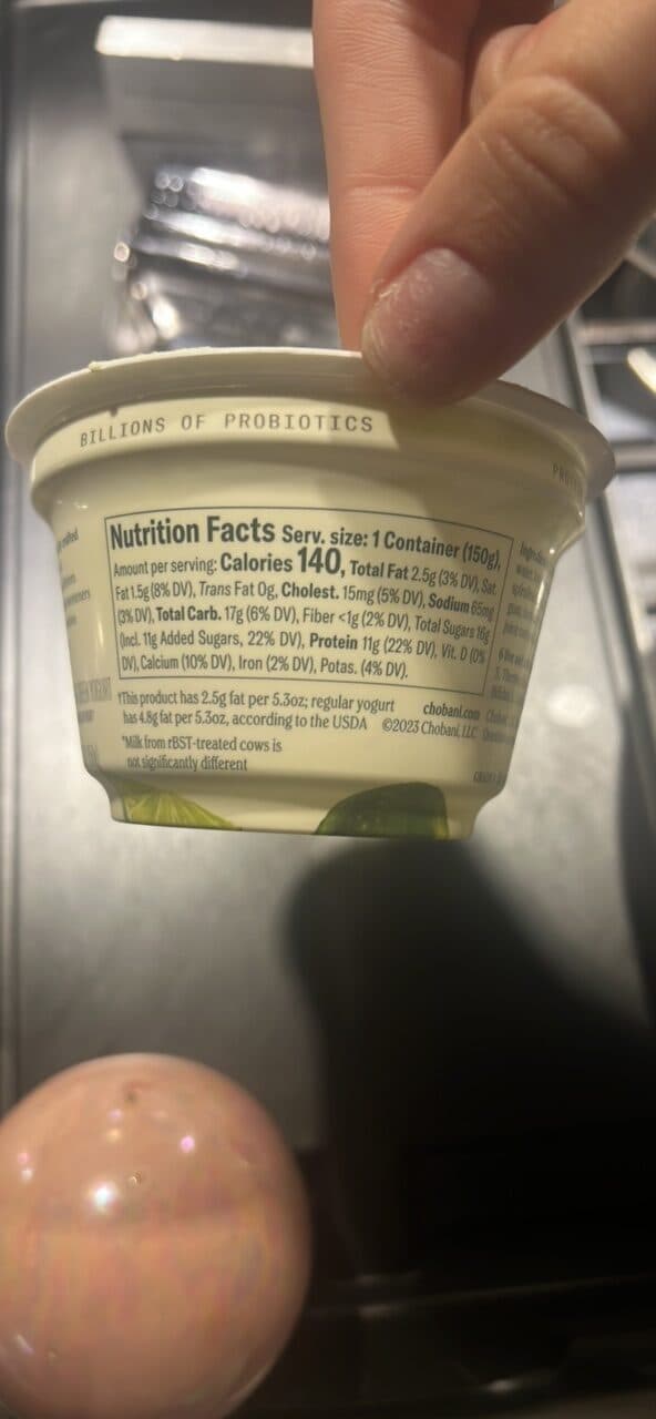 Chobani Greek Yogurt Key Lime Blended packshot