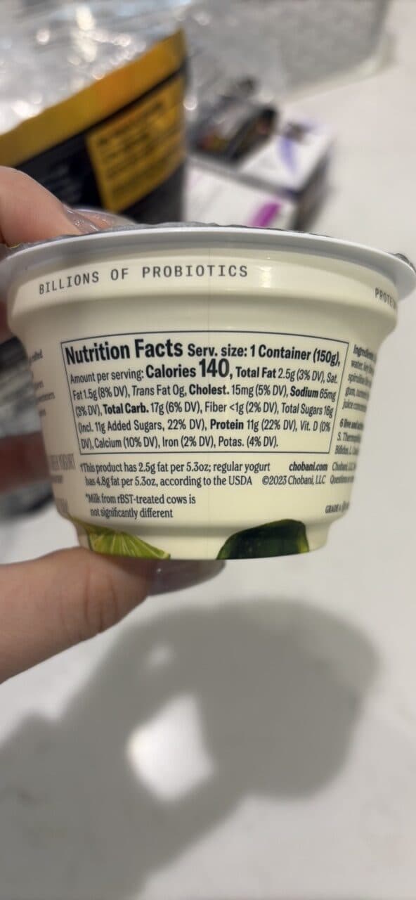 Chobani Greek Yogurt Key Lime packshot